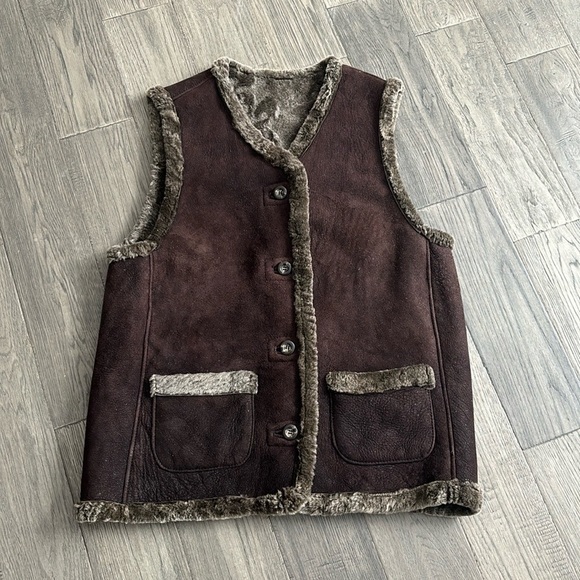 Bod & Christensen Jackets & Blazers - 🔥Bod & Christensen🔥 | Brown 100% sheepskin shearling vest ✨Mob wife  era✨